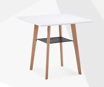 

Table WALES, wood, white lacquered, 80x80 cms