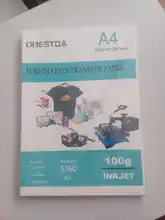 Papel de transferencia térmica A4 de 100 hojas para transferencia por sublimación, para camisetas de algodón y poliéster, telas de cojines, ropa, tazas, funda para teléfono, Impresión de Desig