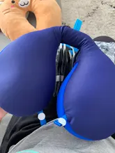 Cojín de aire para reposacabezas de coche en forma de U, soporte portátil de viaje para la cabeza para bebé, almohada para dormir en casa para cuello, regalo para niños