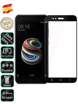 Перейти на Алиэкспресс и купить Защитное Xiaomi Mi A1 и 5X черное 3D закаленное стекло на весь экран
