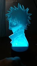 Led-Light 3d-Lamp Bedroom Decor Gift Manga Acrylic Academia Cool Dabi Anime Colorful
