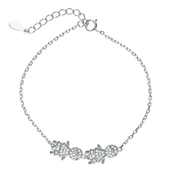 

Silver Bracelet with cubic zirconia sunlight sample 925