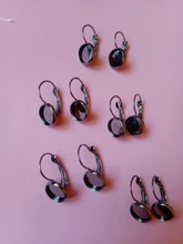 Palanca francesa de 8, 10, 12, 14, 16, 18, 20 y 25mm, pendiente de cabujón, ajuste de pendiente, Base Blanco, camafeo, bandeja para engastes para suministros de joyería