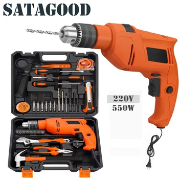 

SATAGOOD Electric hammer drill Tool set 36 items Hand tools set for home hand drill wood tool tools tool set electrician tool to