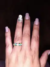 Bamoer-Anillos abiertos para dedos de mujer, de Plata de Ley 925 geométrica, esmalte colorido, banda ancha, anillo de tamaño libre, joyería BSR126