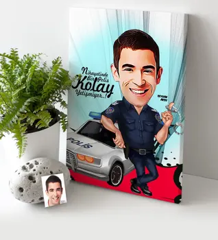 

Personalized Bay Police Cartoon Canvas Table (30x50 cm.) 5