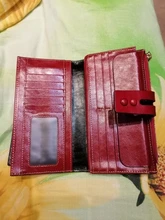 Billeteras de piel auténtica para Mujer, carteras con bolsillo para teléfono, monedero broche, Cartera de mano