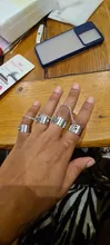 Anillos Punk de Hip Pop para mujer, cadena ajustable multicapa, cuatro anillos abiertos para dedos, anillos giratorios de aleación para mujer, regalo de fiesta