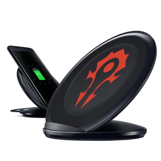 10 Вт Оригинальное Быстрое беспроводное зарядное устройство samsung Qi Smart Quick Charge type-C для iPhone X XR XS 8/Galaxy S9 S8 Plus Note 9 8 5