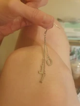 Pendientes de enhebrar con iniciales personalizadas para mujer, joyería delicada, aretes de gota de acero inoxidable con nombre personalizado