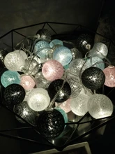 Cotton Balls Lights Lighting-Decoration Led-Fairy-Garland Leds Bedroom Holiday Christmas-Party