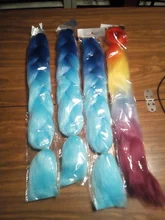 MISS ROLA-extensiones de cabello trenzado con brillante giro de 24 pulgadas, trenzas Jumbo con degradado, soporte de cabello sintético, venta al por mayor