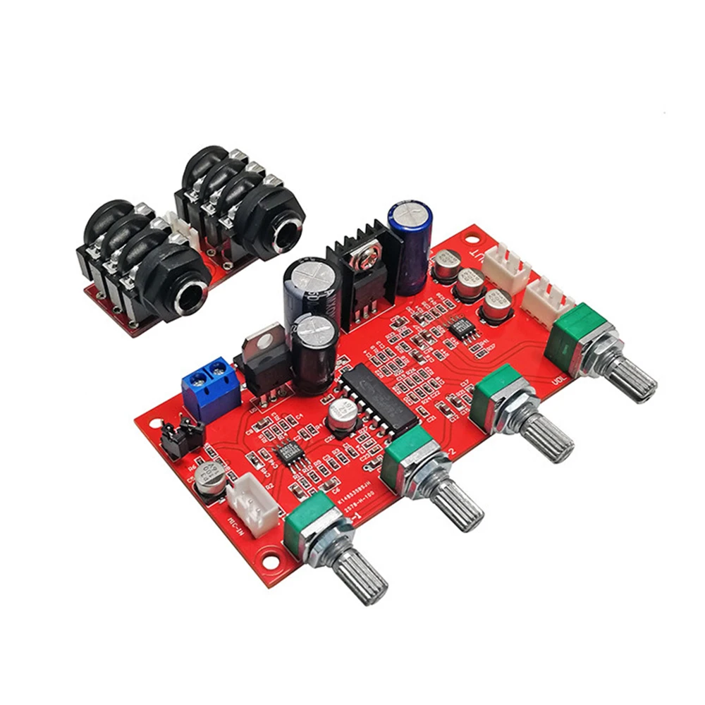 Taidacent Karaoke Board PT2399 Reverbe Circuit with AD828 Preamp Micphone Board Microphone Mixing Board for Electret Microphone