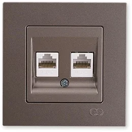 

PnpnElectrıc Gns Eqona Metallic Mocha Double Data Socket (2 xRJ45 Cat6)