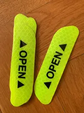 4 unids/set Puerta de coche pegatinas Universal de la seguridad advertencia Mark abierto de cinta reflectante de Exterior de la bici de la motocicleta pegatina para casco