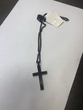 Colgante cruzado Vintage de aleación de Zinc para hombre y mujer, gargantilla de cadena negra clásica Punk, joyería