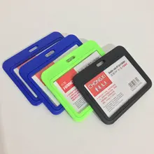 Uds trabajo titulares de la tarjeta de cuerda estudiante titular de la tarjeta de plástico nombre del empleado funda para tarjeta de identificación trabajo de Metal certificado de identidad de