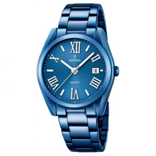 Женские часы Festina f16864/3 из нержавеющей стали синего цвета диаметром 37 мм |