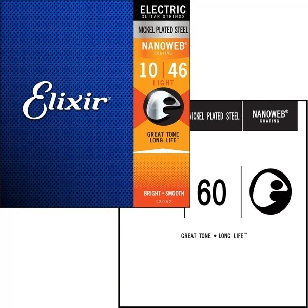 ELIXIR 12052 NANOWEB LIGHT + SEVEN STRING 15260 (10 13 17 26 36 46+60)|Детали и аксессуары для гитар| |