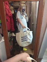 De lona de las mujeres bolsa de compras cartas de juventud imprimir mujer tela de algodón bolsa de hombro bolso Eco bolso reutilizables bolsas de compras