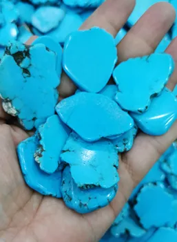 

20pcs Aqua Blue Turquoise Slab 20-60mm(2") blue-green matrix turquoise stone cabochon Eearrings slab freeform flat nuggets