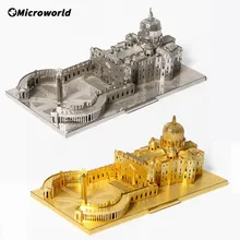 Microworld – Puzzle Nano 3D en métal italie, Kits de construction, modèle saint pierre, découpé au Laser, jouets cadeaux pour adultes