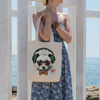 

Angemiel Bag Cute DJ Panda Cloth Bag