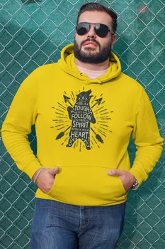 

Angemiel Wear Arrows Inside Bear Yellow Men 'S Hooded Sweatshirt