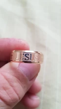 Uelf-Anillo de cruz de Jesús Religión Cristiana para hombre y mujer, sortija de acero inoxidable de 8mm, regalo de fiesta, Anillo Anneaux