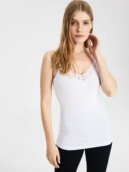 

Neckline Ruched Cotton Undershirt