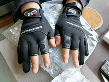 ABU Garcia-guantes de pesca de cuero de alta calidad, cómodos, antideslizantes, para pesca al aire libre, 1 par