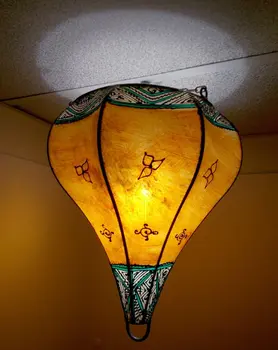 

Ethnic Chandelier Moroccan Lantern Leather Iron Henne 2607181025