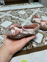 Zapatos de cuero con lazo de diamantes de imitación para niñas, zapatillas de baile de fiesta, zapatos planos de rendimiento para bebés y estudiantes, D785