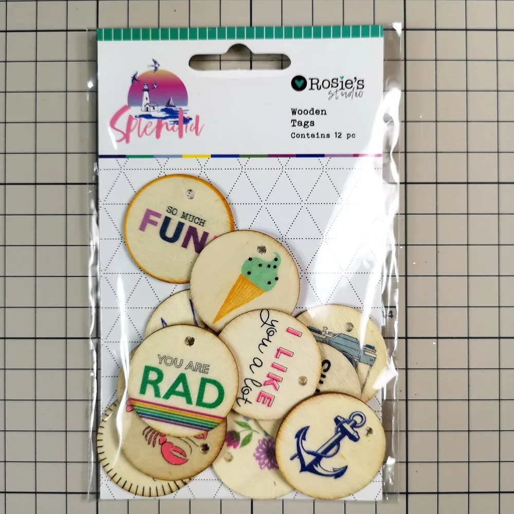 

CRZCrafter round wooden tags printed design scrapbooking card making embellishments card gift wrapping decorations