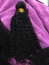 Venta al por mayor extensiones de cabello humano a granel rizado Afro brasileño paquetes de 1-3 unids/lote mezclado longitud Cullinan extensiones de cabello Natural