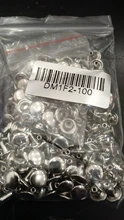 100sets 6/8mm Metal Double Cap Rivets Studs Round Rivet for Leather Craft Bag Belt Clothing