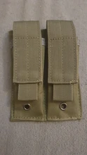 Bolsa Molle de nailon de 9mm, bolsa táctica doble de doble pistola para revistas, cierre la funda para caza militar Glock 1911 HK USP Mag