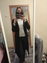 Suéter casual largo para dama, jersey femenino de algodón, cárdigan suave, cómodo, resistente, sencillo, holgado y en diferentes tallas