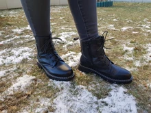 AIYUQI-Botas cortas de cuero genuino para mujer, botines de lana cálidos y antideslizantes, para estudiantes, para invierno, 2021