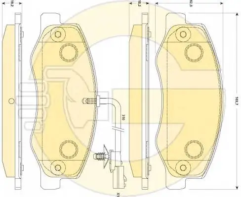 Колодки тормозные OPEL MOVANO/RENAULT MASTER 10- задние(сдвоен