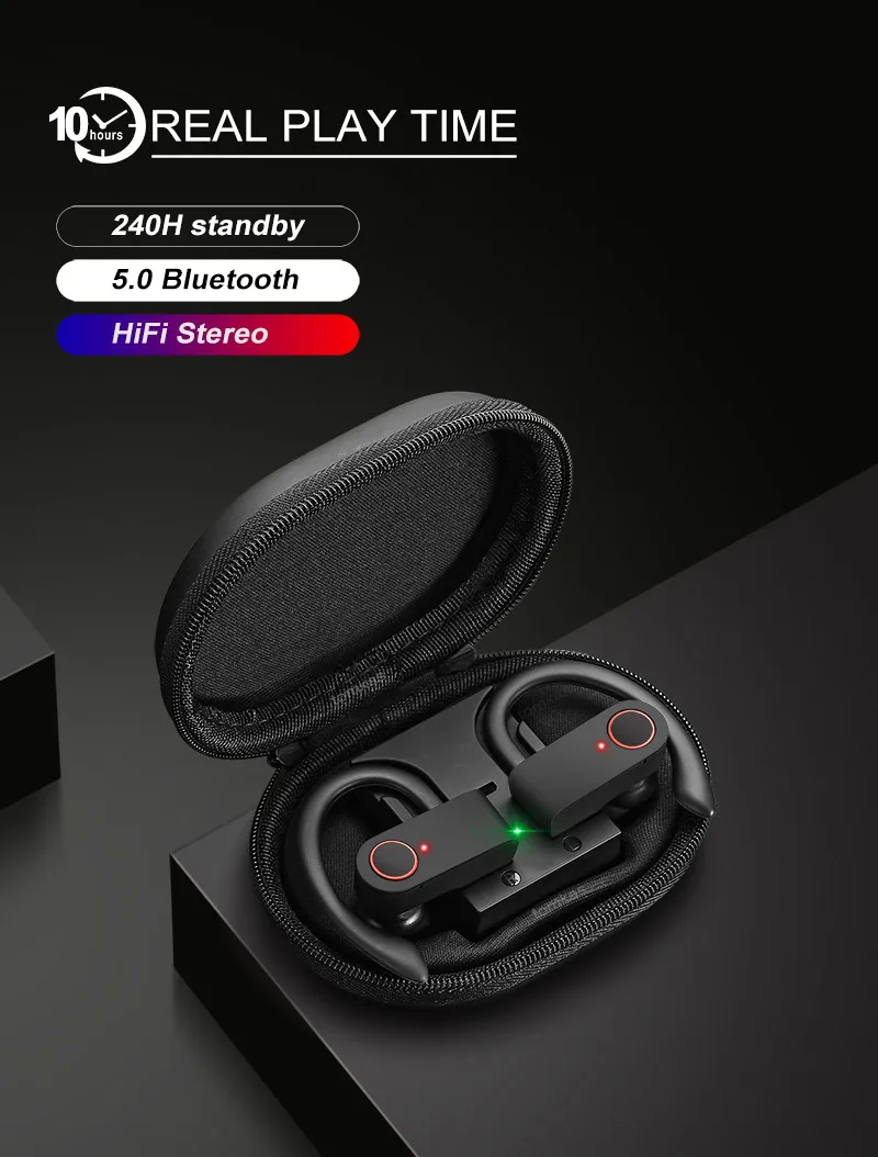 TWS Bluetooth 5.0 Earphone 9D Stereo Wireless Earbuds CVC Noise Reduction Waterproof Headphone Sport Wireless Hedasets With Mic (8)