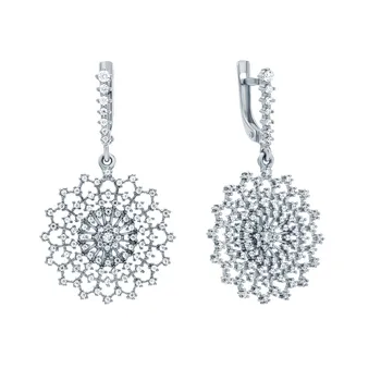 

Silver earrings with cubic zirconia sunlight sample 925