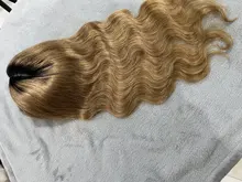 Ali Lee rubio miel peluca Ombre peluca 1B/27 Frente de encaje pelucas de cabello humano de la onda del cuerpo peruano Pre arrancado transparente Frontal de encaje pelucas