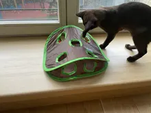 Juego de ratones de Gato para mascotas, tienda de campaña con campana de juguete de inteligencia con 9 agujeros, túnel de juego para gatos, ratón abatible, juguetes para mantener a los gatitos activos