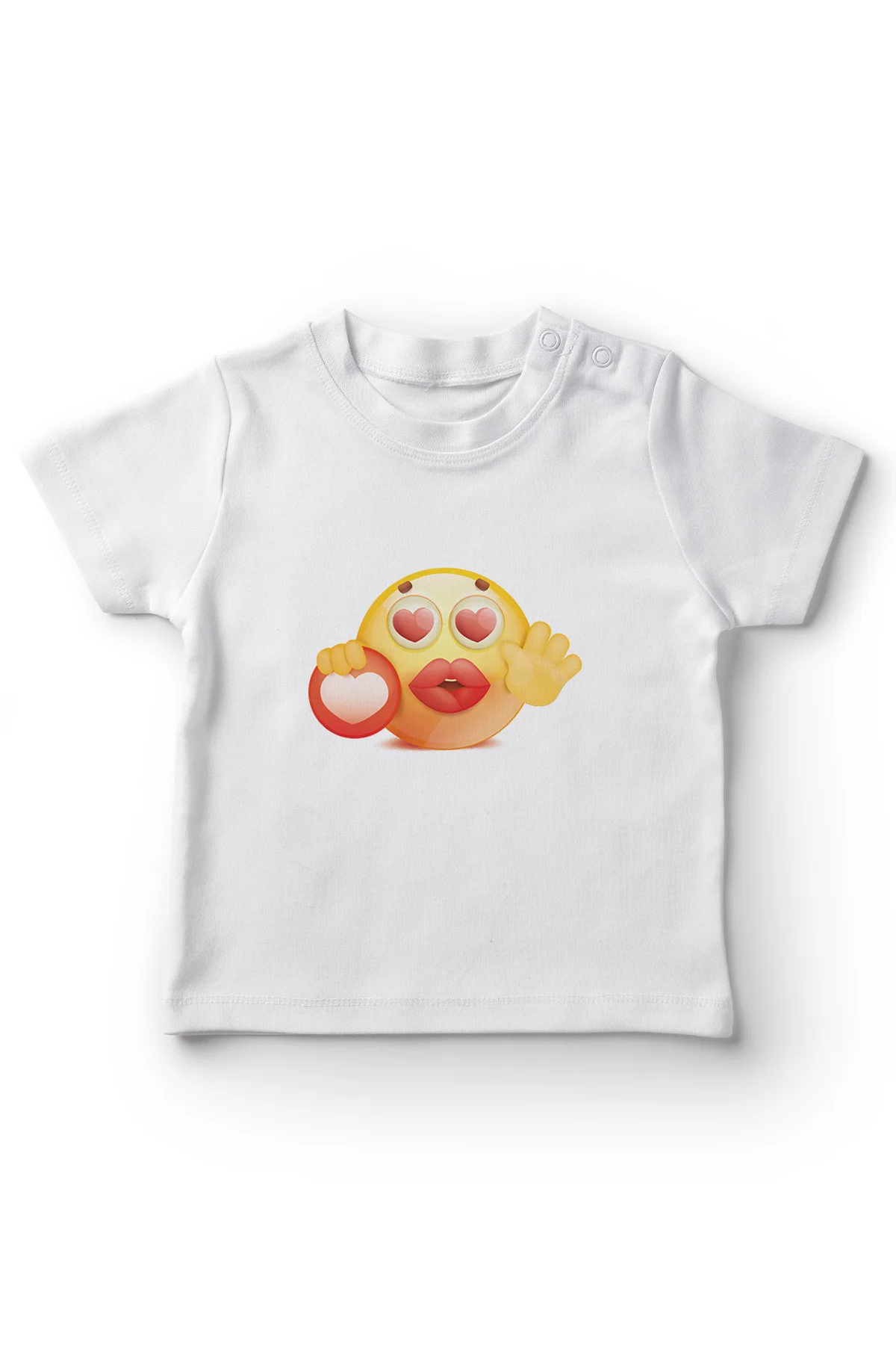 Angemiel Baby Love Emoji/белая футболка для маленьких мальчиков |
