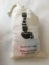 Juguete de bloques de construcción de madera coloridos para niños, juguetes educativos para bebés, forma de pila y Color, juego de entrenamiento de equilibrio, enviar bolsa