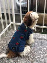 Ropa vaquera de XS-2XL para perro, abrigo para perros, ropa de cachorro, pantalones vaqueros para perro, chaqueta, chaleco abrigo para perro, trajes para cachorro, ropa para gato
