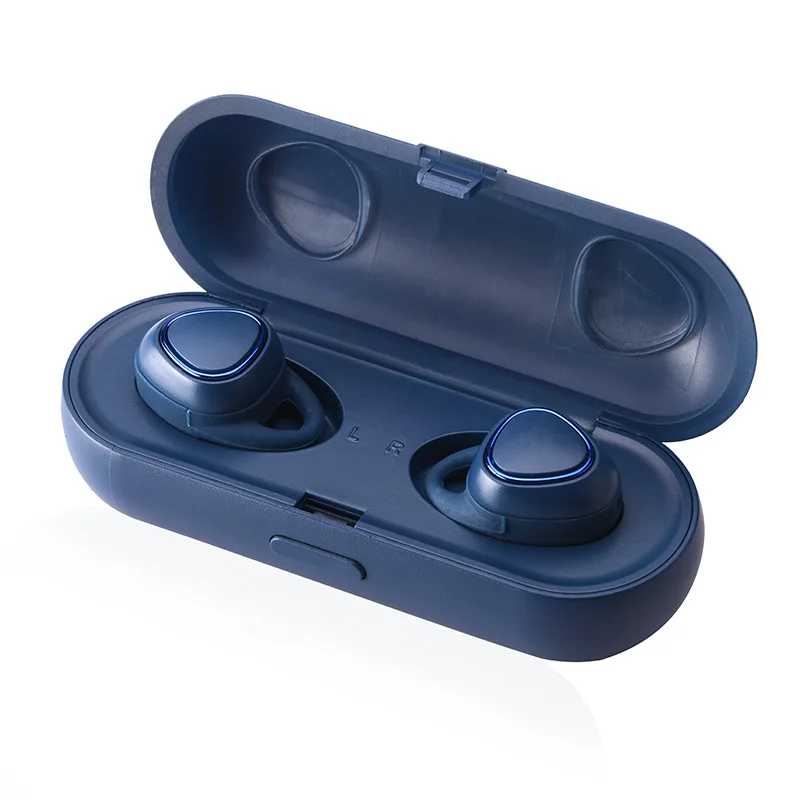 R150 Мини Bluetooth 5,0 наушники с зарядным устройством TWS настоящая Беспроводная Bluetooth гарнитура бинауральные вкладыши спортивные - Цвет: Синий