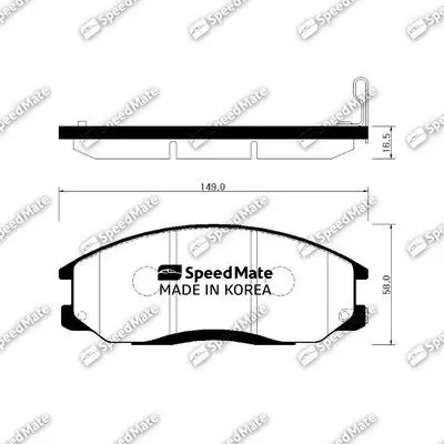 Колодки HYUNDAI STAREX,H1 SPEEDMATE SM-BPH027