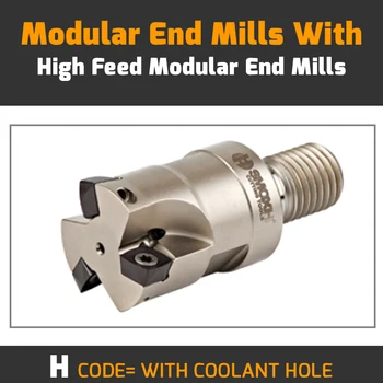 

MHT SDMT09 D32 M16 L43 Z03 H-WITH COOLANT HOLE Modular End Mills With Changeable Insert